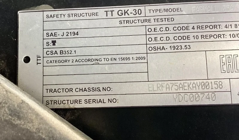 
								2019 Case IH Farmall 75A Tractor with Loader full									